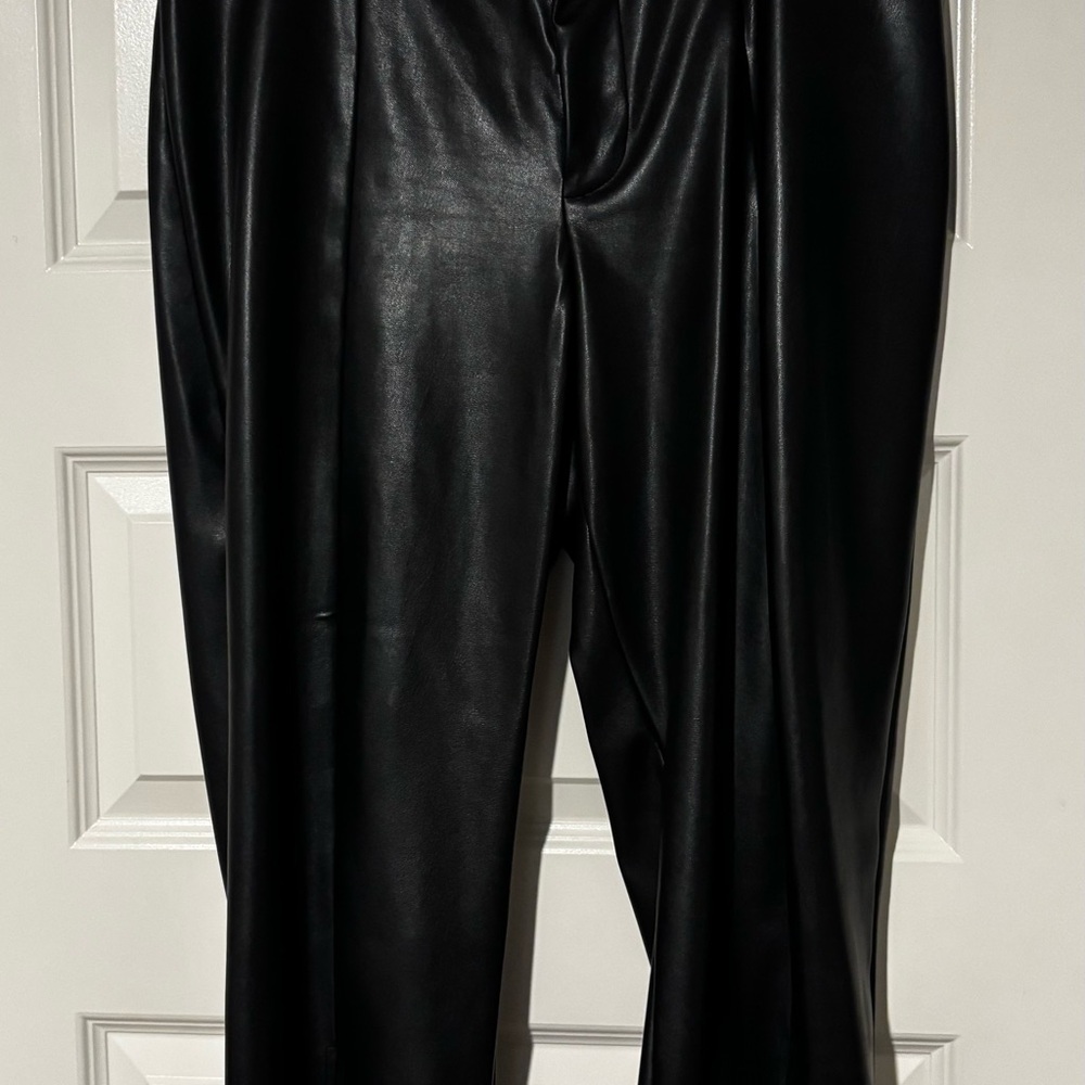 INC International Concepts Men's Sleek Black Faux Leather Pants